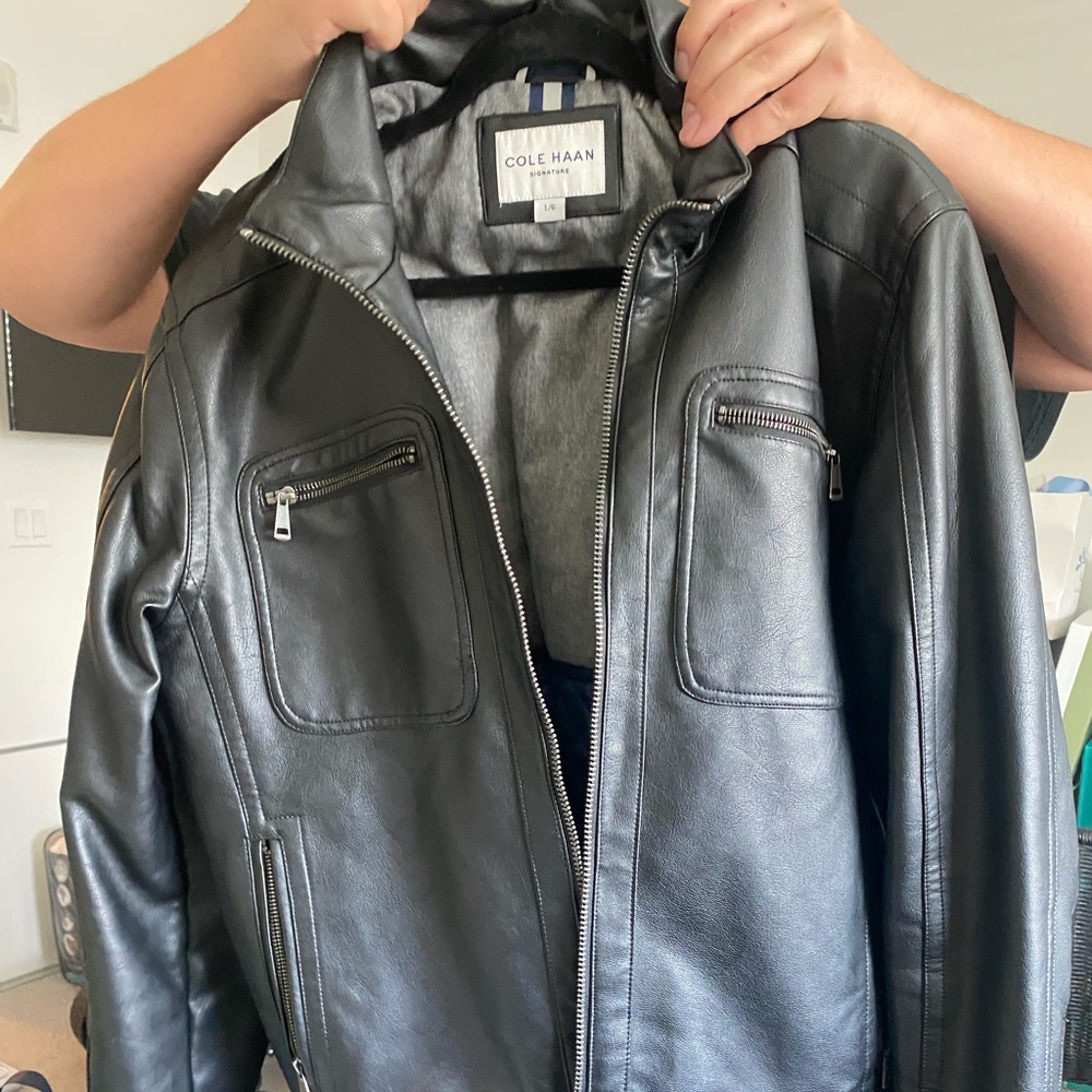 Cole Haan Large Vegan Leather Jacket